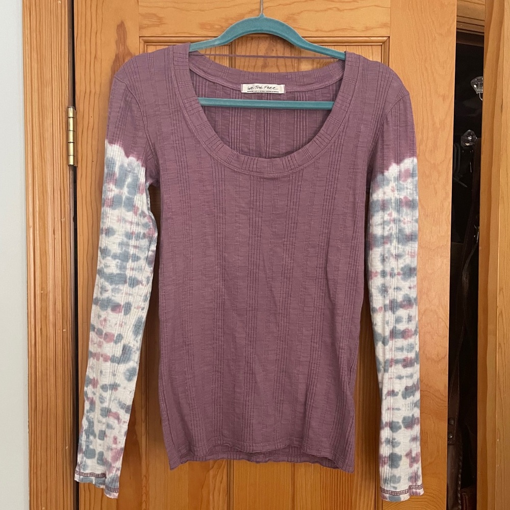 Tie dye free people long sleeve size M